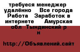требуеся менеджер (удалённо) - Все города Работа » Заработок в интернете   . Амурская обл.,Тындинский р-н